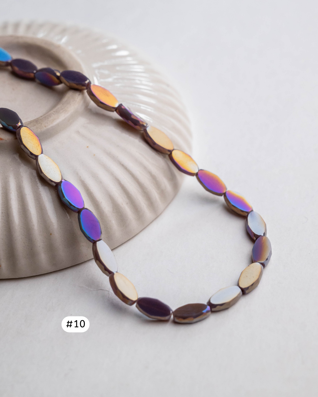 Elegant Glass Beads | Size - 10mm | 50pcs | GB12