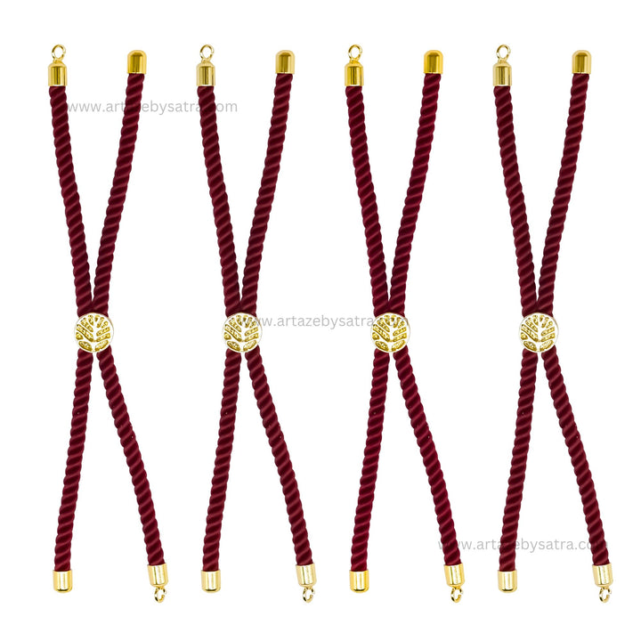 Nylon Bracelet Cord With Sliding Slider Stopper Beads | Size : 2mm | Qty : 1pc | B07
