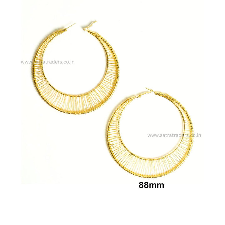 Designer Hoop Bali | Size : 88mm | 1pair | EF19