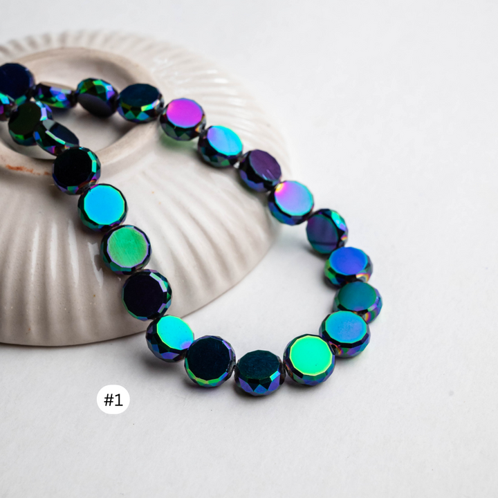 Round Elegant Glass Beads | Size - 12mm | 25pcs | GB47