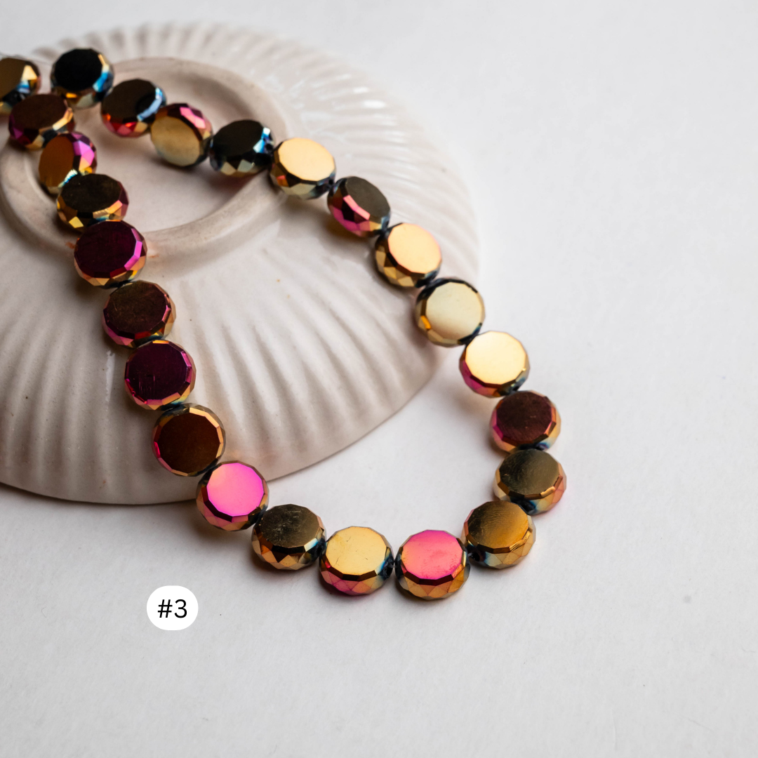 Round Elegant Glass Beads | Size - 12mm | 25pcs | GB47