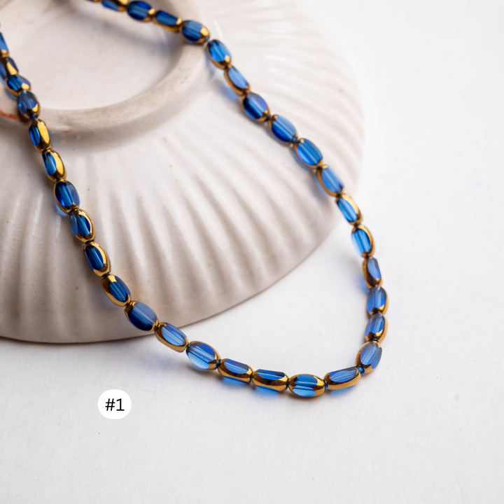 Elegant Glass Beads | Size - 6mm | Approx 100pcs 2line | GB16