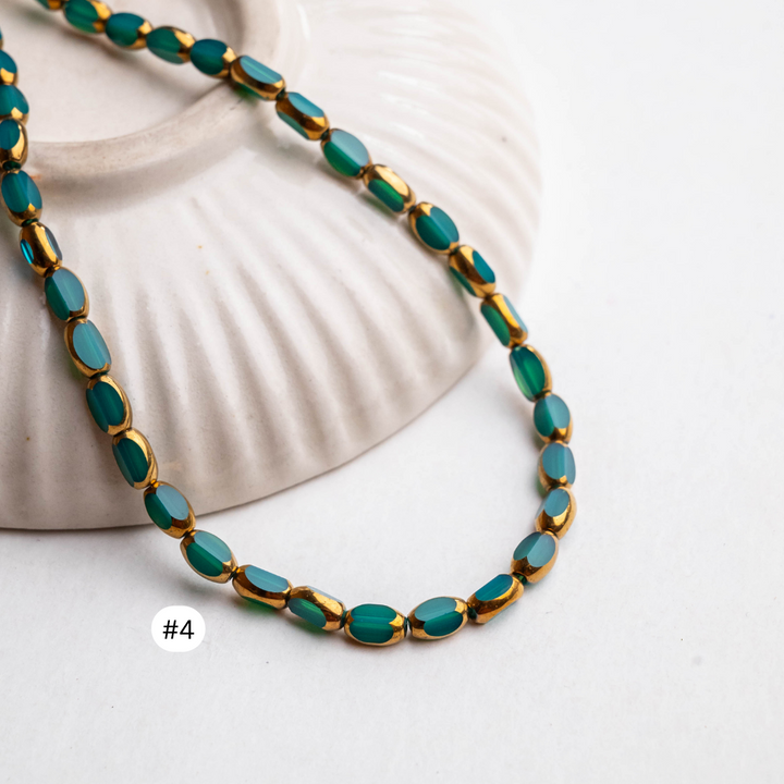 Elegant Glass Beads | Size - 6mm | Approx 100pcs 2line | GB16