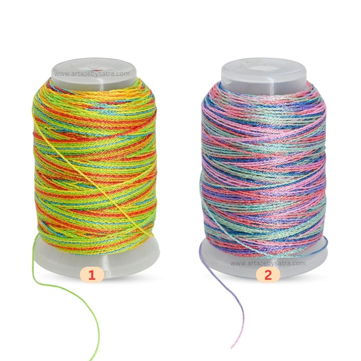 Gliter Decorative Thread | Size : 0.45mm | Qty : Approx 100mtr per roll