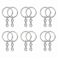 Nickel Keychain Ring Set with Chains | Size : 30mm | Qty : 144pcs-1gross | BF99