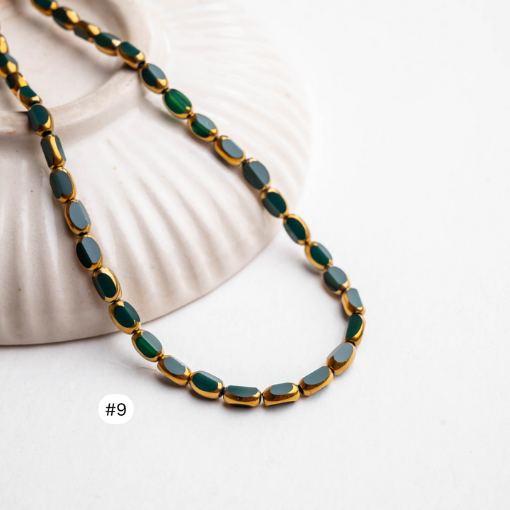 Elegant Glass Beads | Size - 6mm | Approx 100pcs 2line | GB16