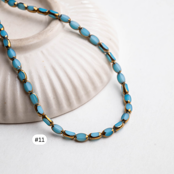 Elegant Glass Beads | Size - 6mm | Approx 100pcs 2line | GB16