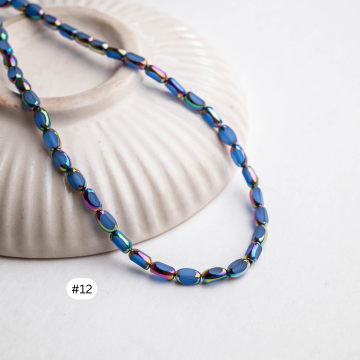 Elegant Glass Beads | Size - 6mm | Approx 100pcs 2line | GB16