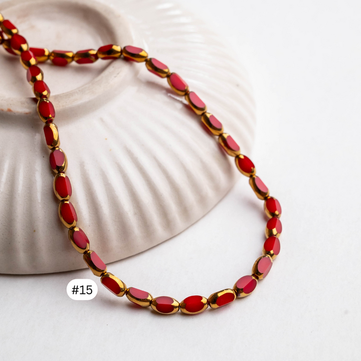 Elegant Glass Beads | Size - 6mm | Approx 100pcs 2line | GB16