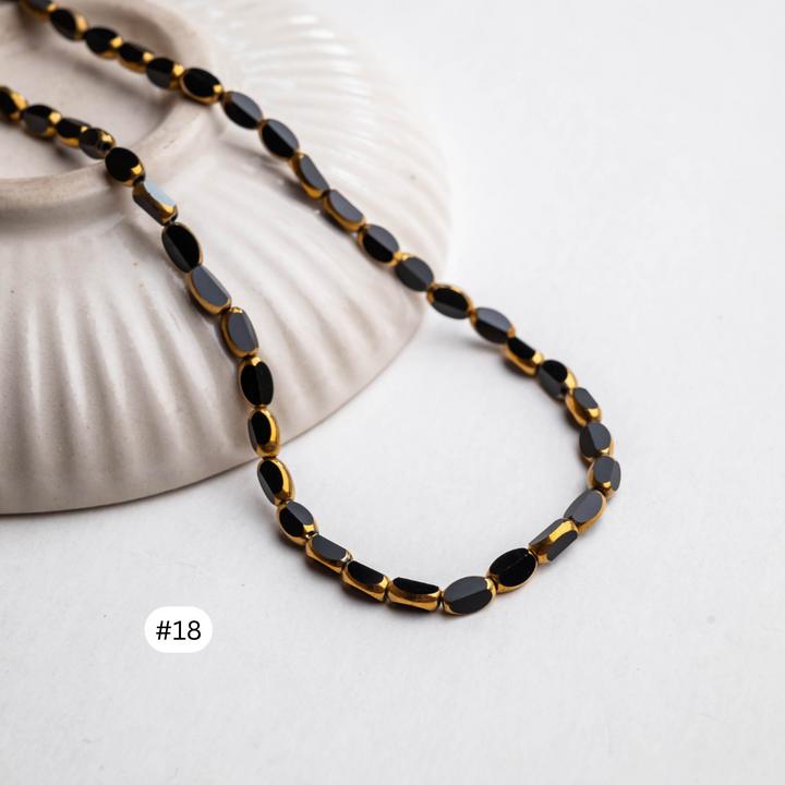 Elegant Glass Beads | Size - 6mm | Approx 100pcs 2line | GB16