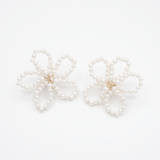 Cream Beads Hair Accessories | Size : 35mm | Qty : 6pcs | HA25