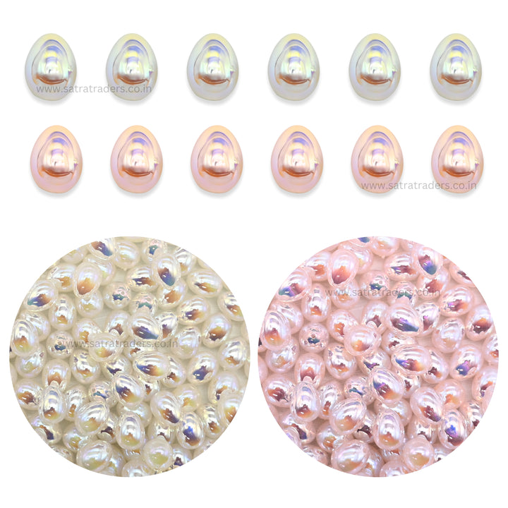 Oval Shape Uncut Beads | Size : 13mm | 6pcs