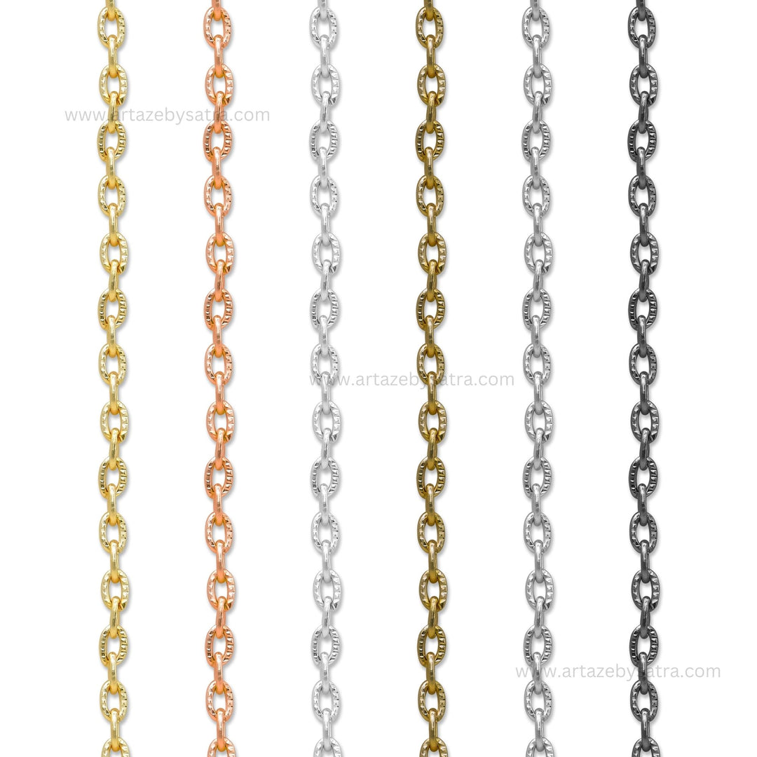 Iron Chain | Size : H-5mm W-3mm | Qty : 100grm | IC12