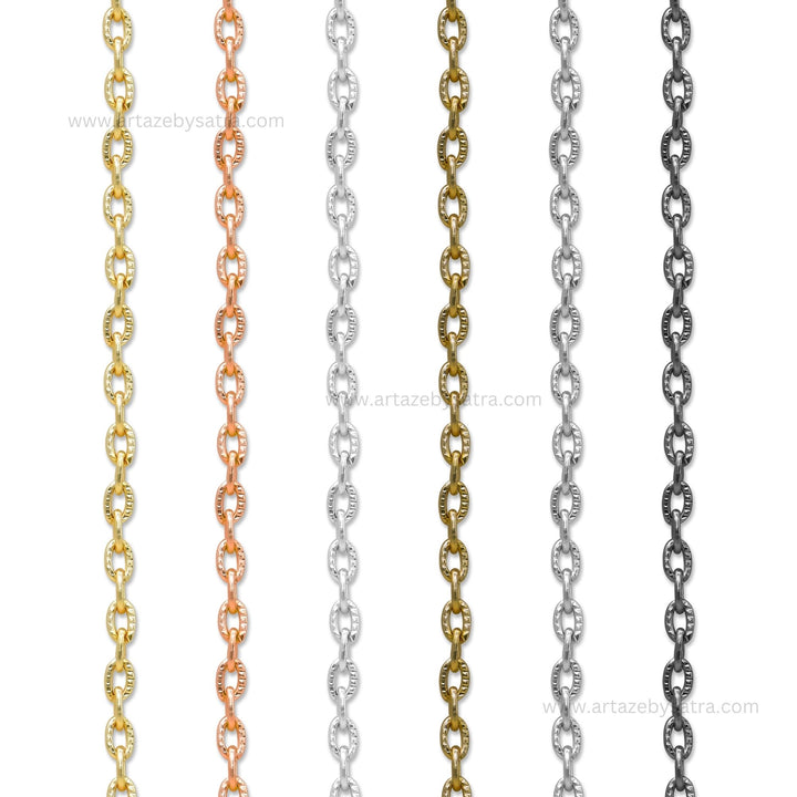 Iron Chain | Size : H-5mm W-3mm | Qty : 100grm | IC12