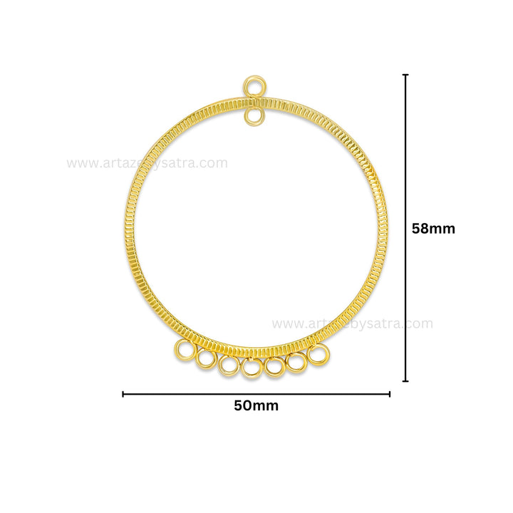 Earring Hoop 7 Naka 2 Loop | Size : 58mm | Qty : 6pcs | EF82