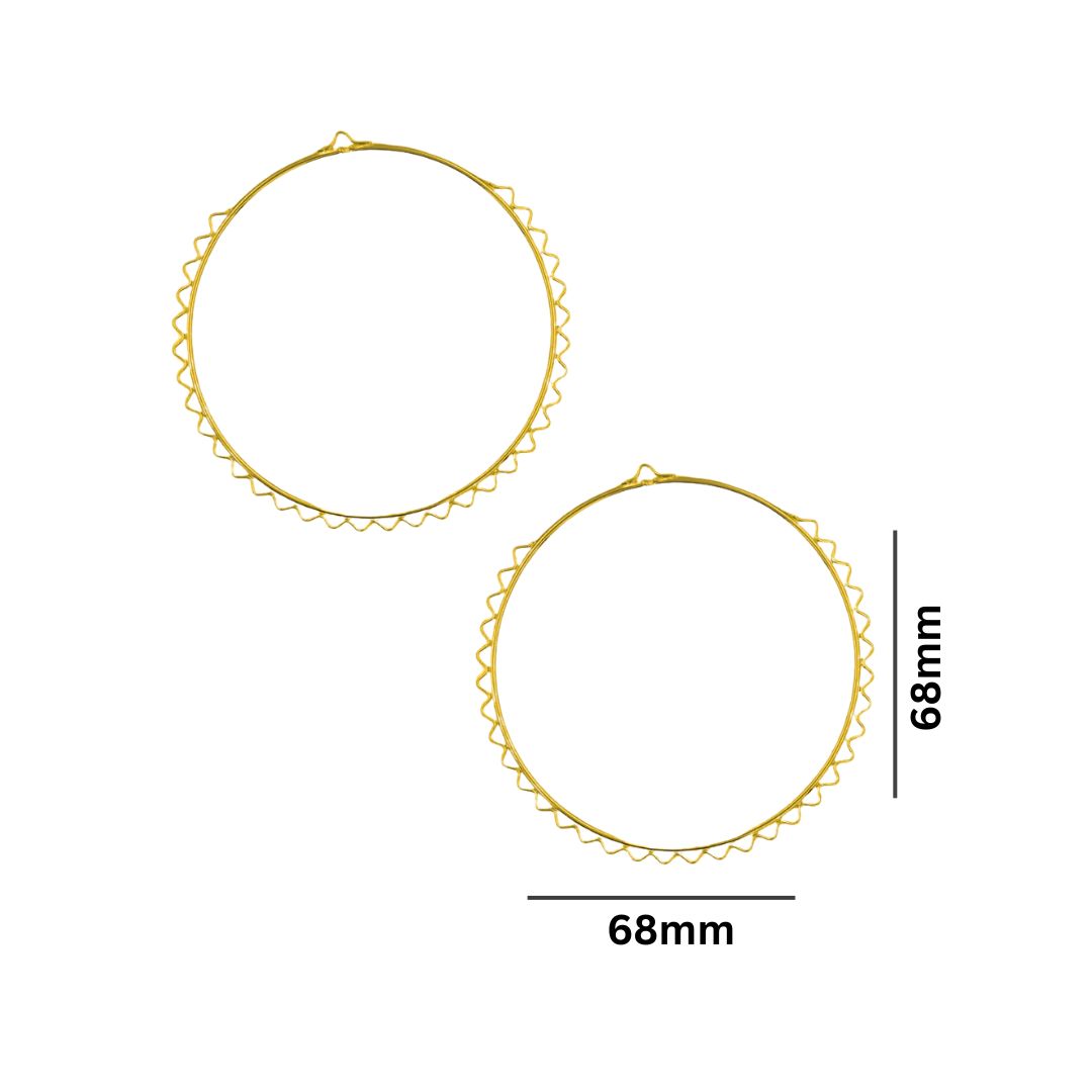 Earring Base 33 Naka Bali | Size : 68mm | 10pcs | EF55