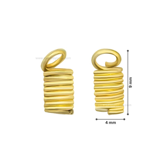 Spring Fastener Crimp Clasp | Size : 9mm | Qty : 100g | BF11