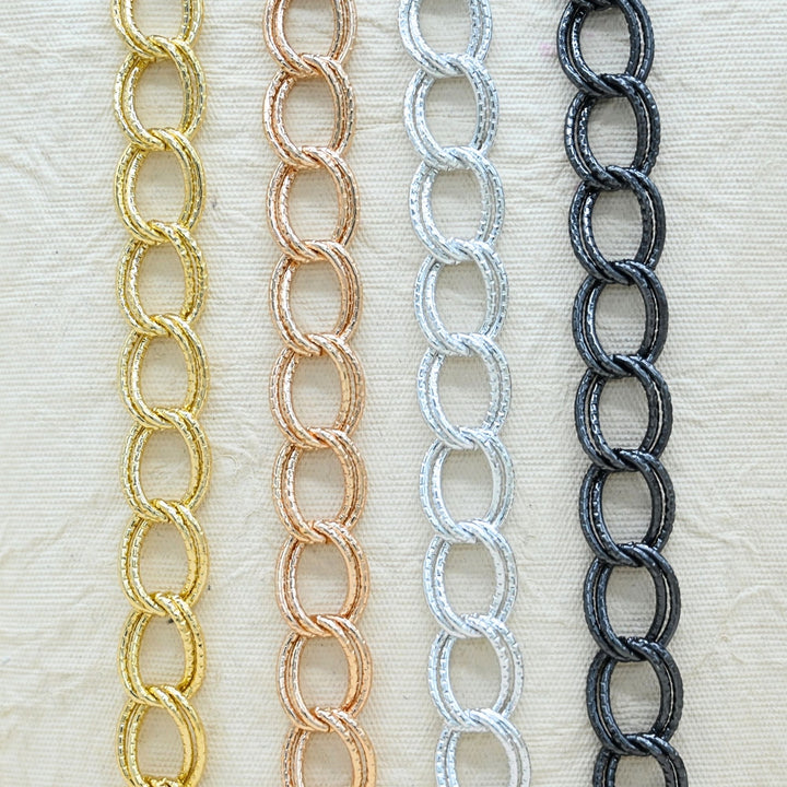 Aluminium Chain | Size : W-14mm H-20mm | Qty : 1mtr | JT-19-35-17