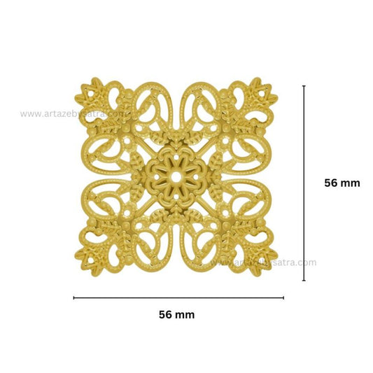 Square Metal Art Base | Size : 56mm | Qty : 100g | MA463