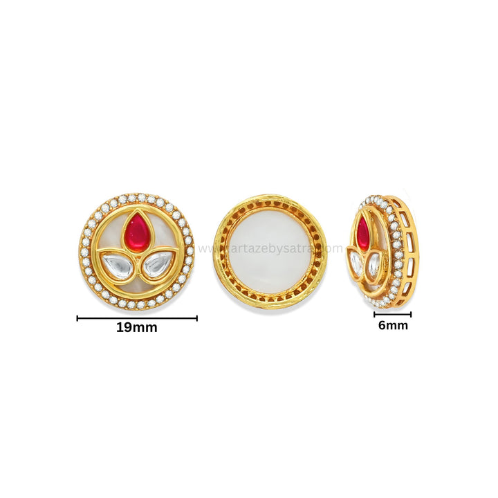 Meenakari Kundan Beads | Size : 19mm | Qty : 12pcs | MK20