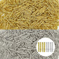 Twisted Gold & Silver Glass Tube Beads | Size : 25mm | Qty : 100g | PB208