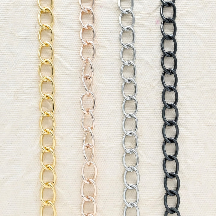 Aluminium Chain | Size : W-8mm H-12mm | Qty : 1mtr | JT-14-43-15