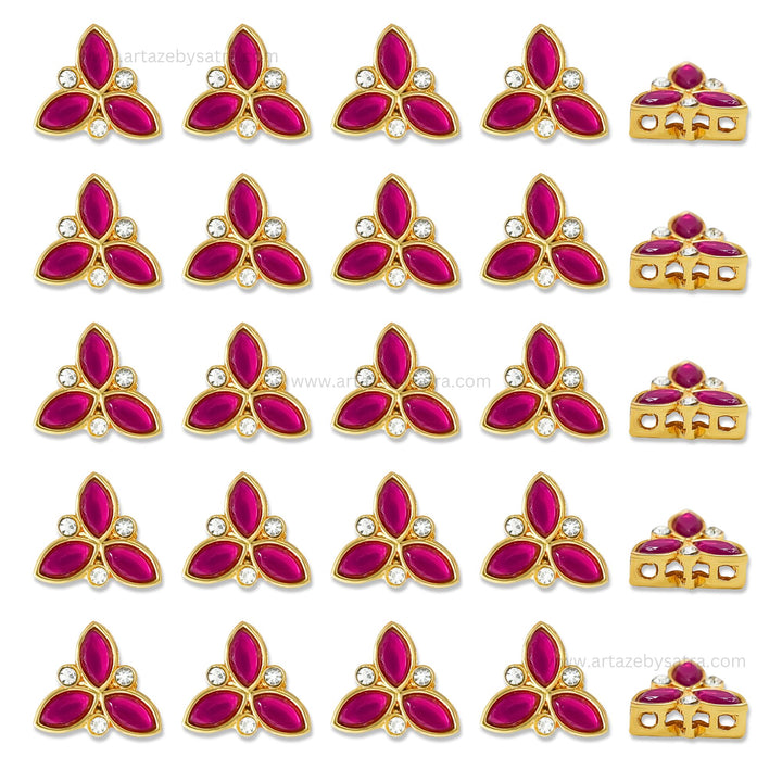 Meenakari Kundan Beads | Size : 13mm | Qty : 12pcs | MK17