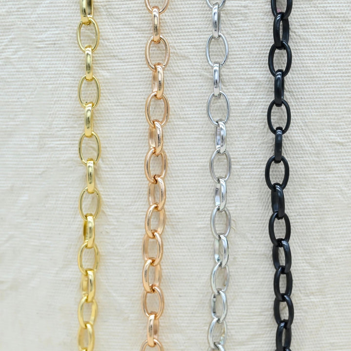 Aluminium Chain | Size : W-7mm H-11mm | Qty : 1mtr | JT-19-35-41