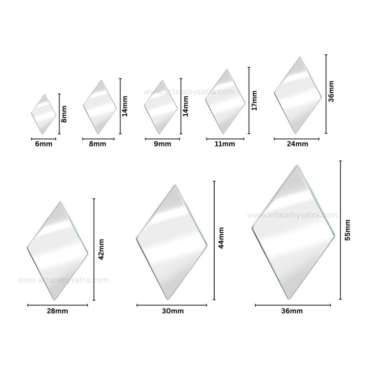 Diamond Shape Mirror | Qty : 200grms