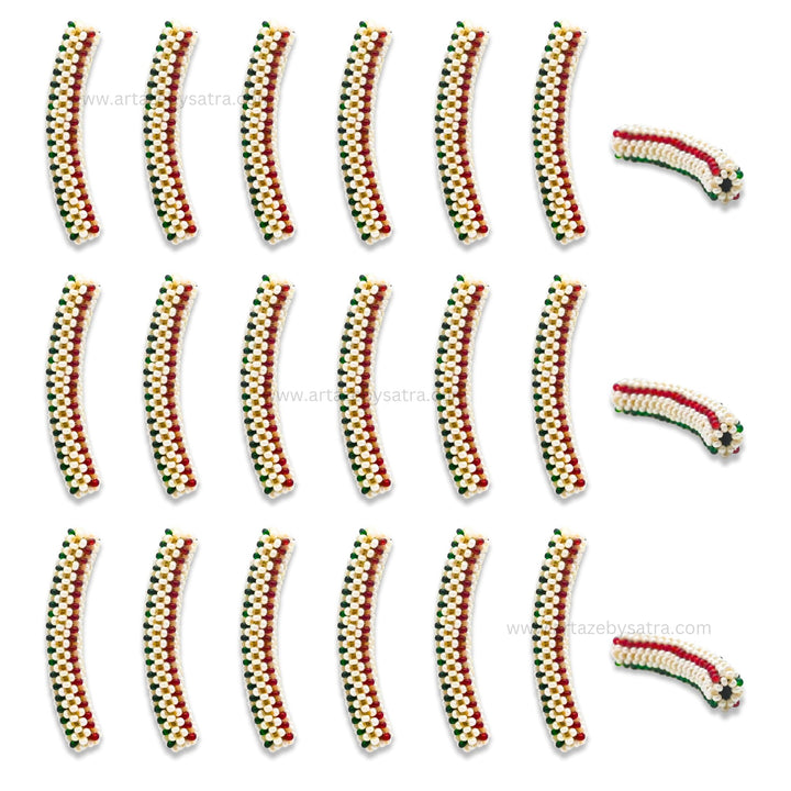 Pipe Shape Moti Pearl Seed Beads | Size : 6mm | Qty : 10pcs