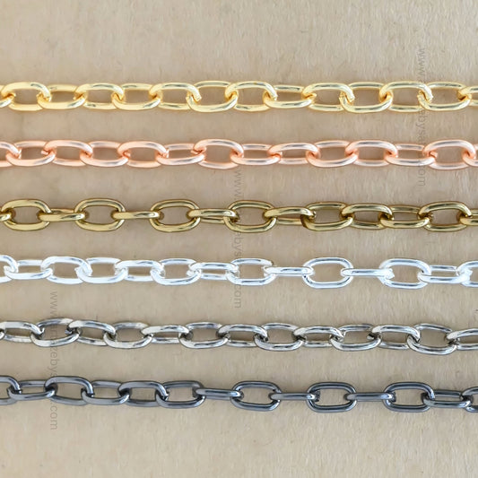 Iron Oval Chain | Size : H-6mm W-10mm | Qty : 100g | IC07