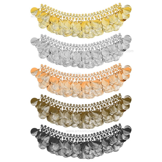Coin Tassel Trim Iron Belts | Size : 6inch | Qty : 1pc | IB04