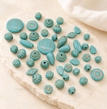 Assorted Turquoise & Gold Acrylic Beads | PB97