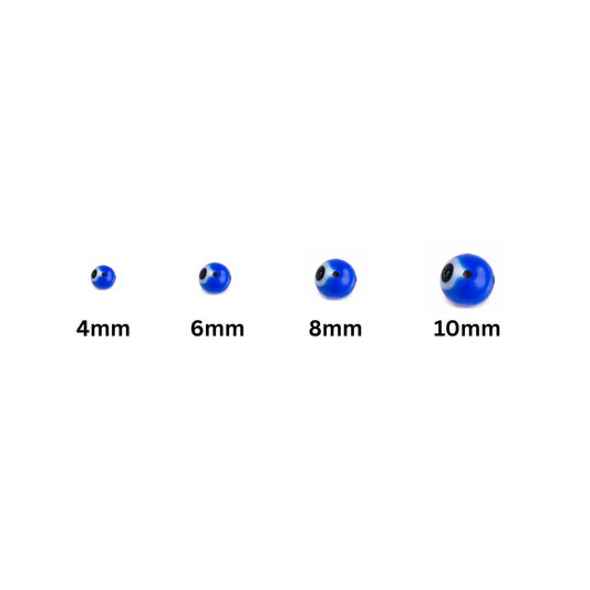 Cobalt Blue Evil Eye Beads | Qty : 1 line | GB08