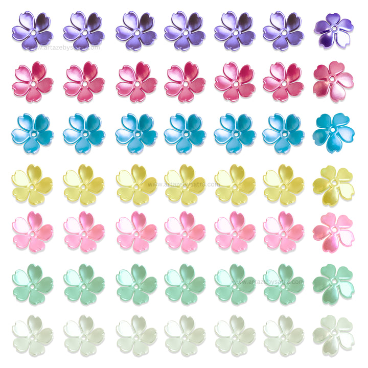 Flower Hair Accessories | Size : 15mm | 50pcs | HA20