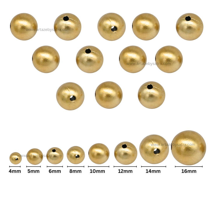 Golden Matt Beads | PB147