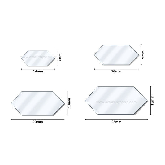 Hexagonal Shape Mirror | Qty : 200grms | M16