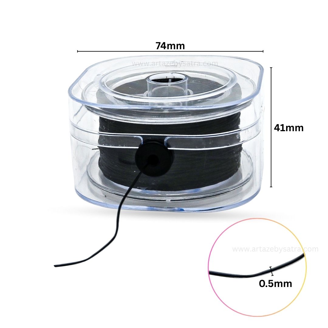 Elastic Thread | Size : 0.5mm | Qty : Approx 100mtr