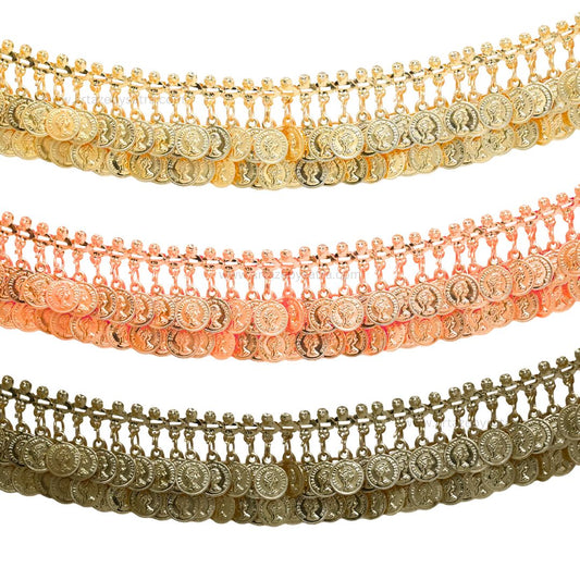 Coin Tassel Trim Iron Belts | Size : 36inch | Qty : 1pc | IB05
