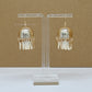 Golden Embossed Jhumka Earrings with Leaf Charms | Qty : 2pcs-1pair | EF83