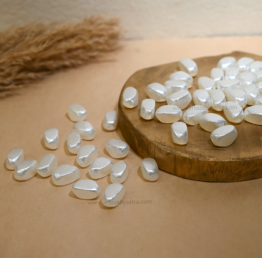 Crushed Irregular Pearl Finish Beads | Size : 21mm | PPB119