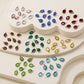 Oval Shape Glass Beads with Brass Loop | Qty : 100pcs | Size : 6mm | GB81