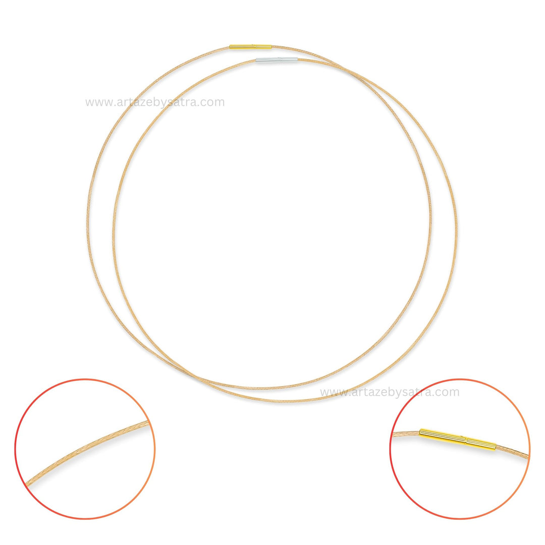 Black Nylon Cord Wax Rope Chain for Necklace | Size : 18inch | Qty : 1pc