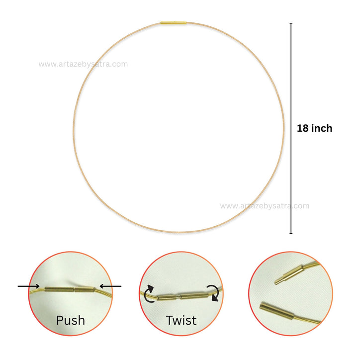 Black Nylon Cord Wax Rope Chain for Necklace | Size : 18inch | Qty : 1pc