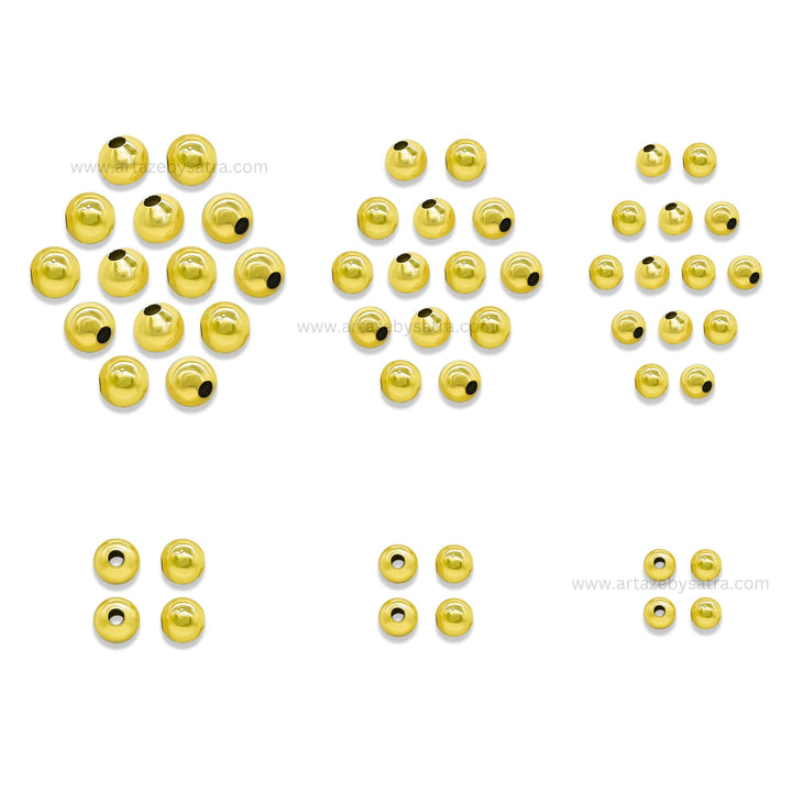 Golden CCB Plastic Beads High Quality | Qty : 50pcs
