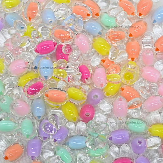 Assorted Bunny Transparent Pastel Plastic Beads | PB71