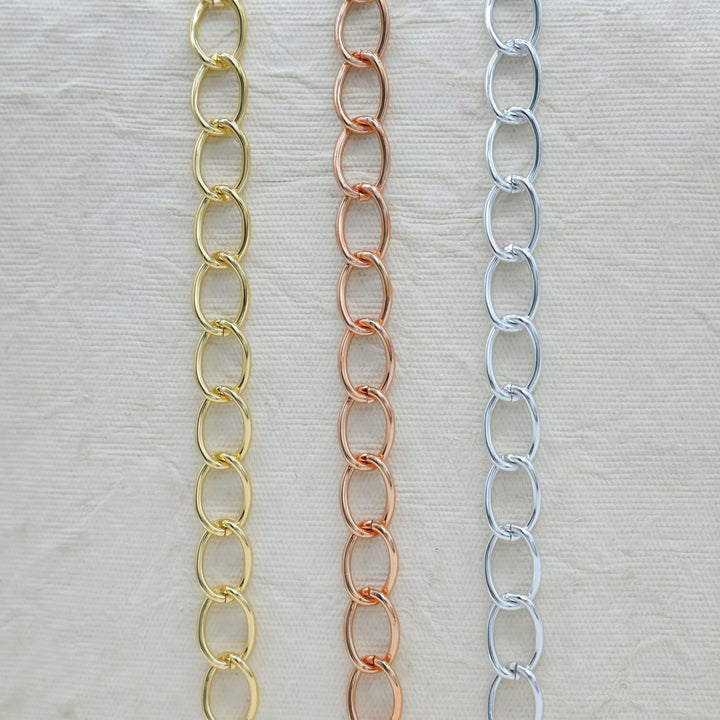 Aluminium Chain | Size : W-10mm H-15mm | Qty : 1mtr | JT-9-17-1