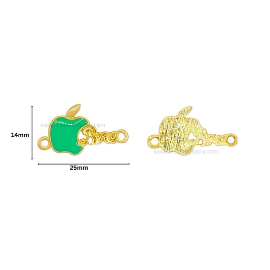 Apple Bro Meenakari Kundan Beads | Size : 14mm | Qty : 12pcs | MKB36
