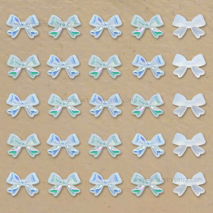 Bow AB Plastic Pearl (No Hole) | Size : 7mm | Qty : 50pcs