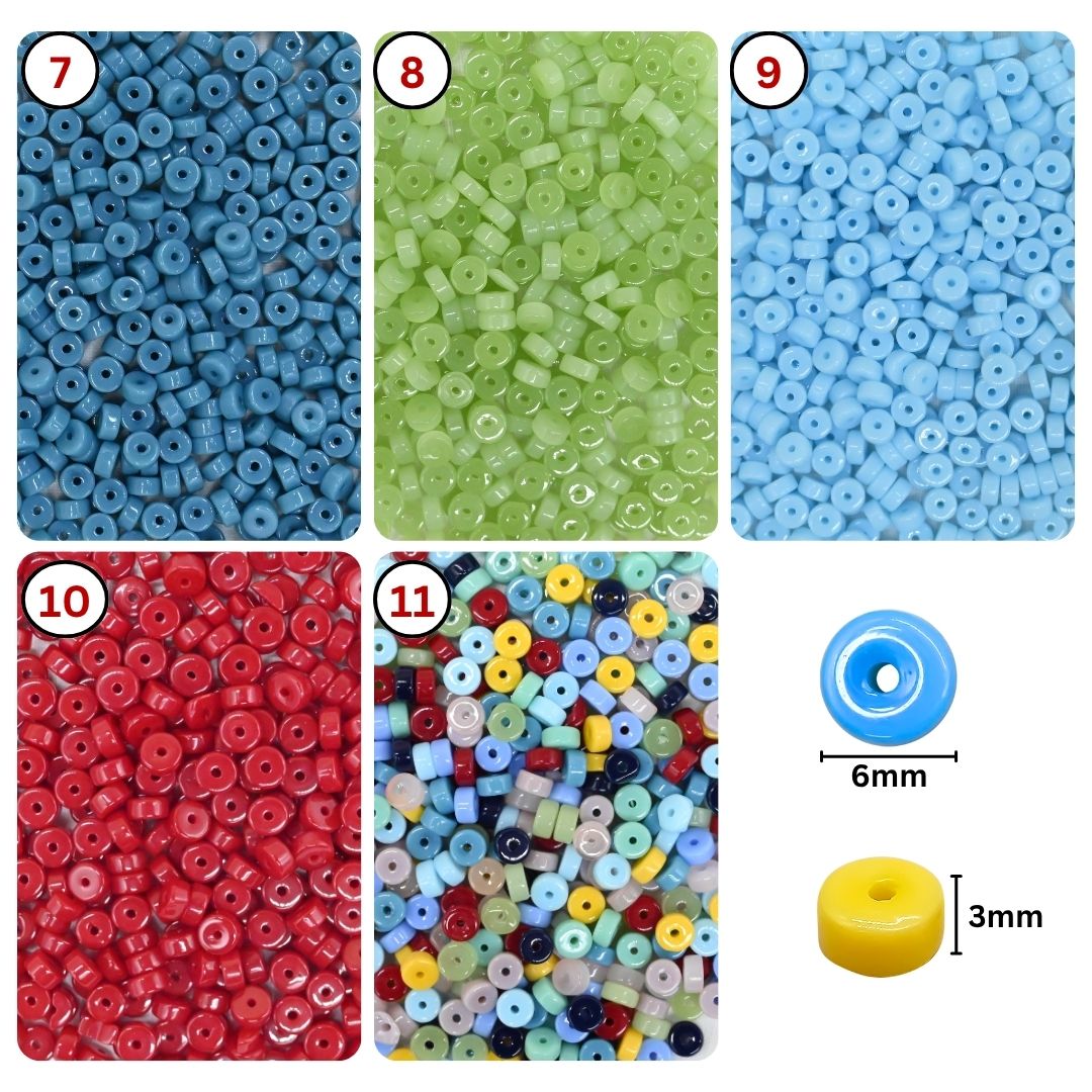 Round Glass Beads | Size : 6mm